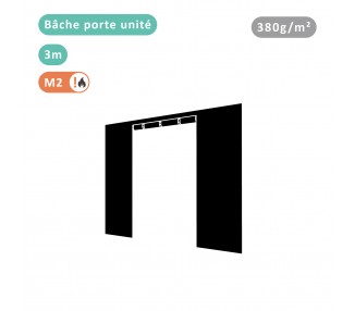 BÂCHE PORTE UNITÉ 380G/M² POLYESTER PVC POUR TOUS MODÈLES