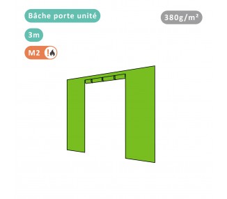 BÂCHE PORTE UNITÉ 380G/M² POLYESTER PVC POUR TOUS MODÈLES