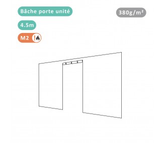 Unit door tarpaulin 380g/m² polyester PVC for all models