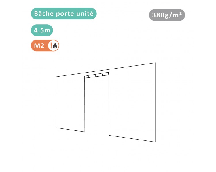 Unit door tarpaulin 380g/m² polyester PVC for all models