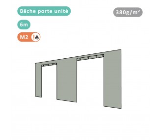 BÂCHE PORTE UNITÉ 380G/M² POLYESTER PVC POUR TOUS MODÈLES