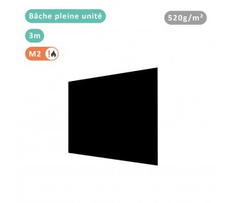 Bâche pleine unité 520g/m² PVC pour tous modèles