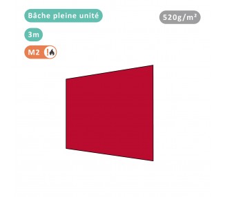 Bâche pleine unité 520g/m² PVC pour tous modèles