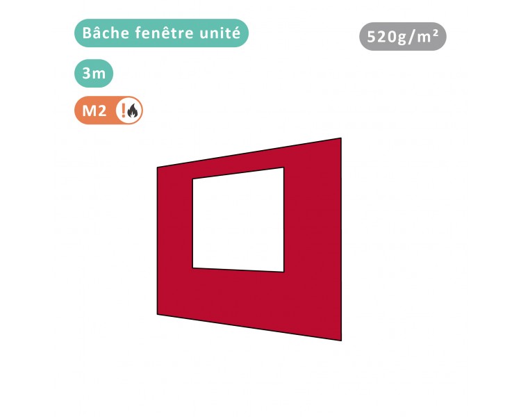 Bâche fenêtre unité 520g/m² PVC pour tous modèles