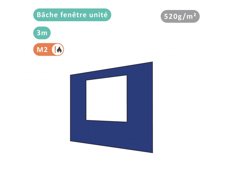 Unit window tarpaulin 520g/m² polyester PVC for all models
