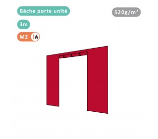Bâche porte unité 520g/m² polyester PVC pour tous modèles