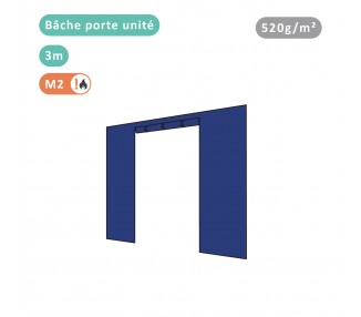 Bâche porte unité 520g/m² polyester PVC pour tous modèles