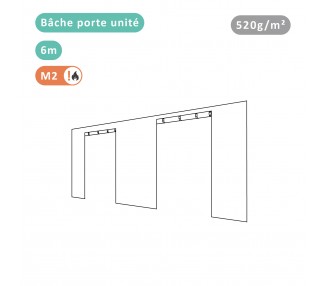 Unit door tarpaulin 520g/m² polyester PVC all models