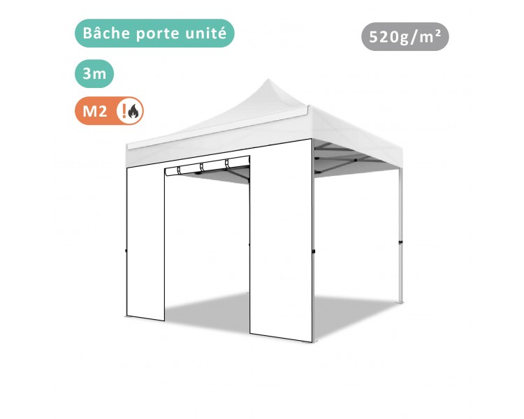 Bâche porte unité 520g/m² polyester PVC pour tous modèles