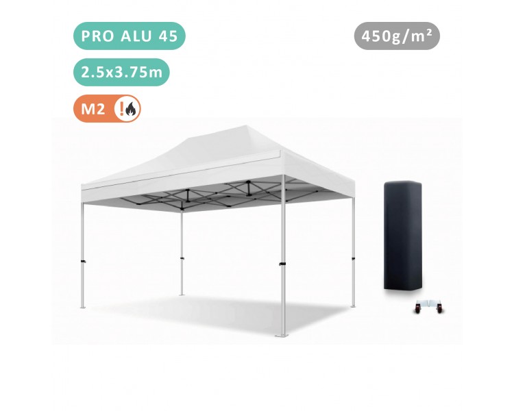 Tente Pliante 2.5x3.75M En Alu PRO 45mm bâche 450g/m²