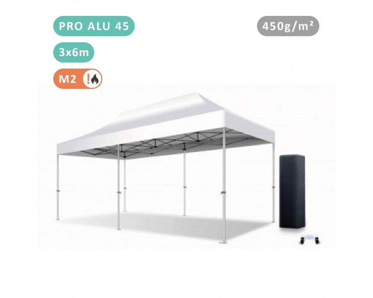 FOLDING TENT 3X6M IN ALU PRO 45MM WITH 380G TARPAULIN