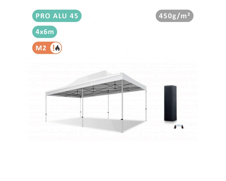 FOLDING TENT 4X6M IN ALU PRO 45MM WITH 380G TARPAULIN