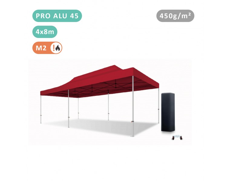 Tente Pliante 4x8M En Alu PRO 45mm bâche 450g/m²