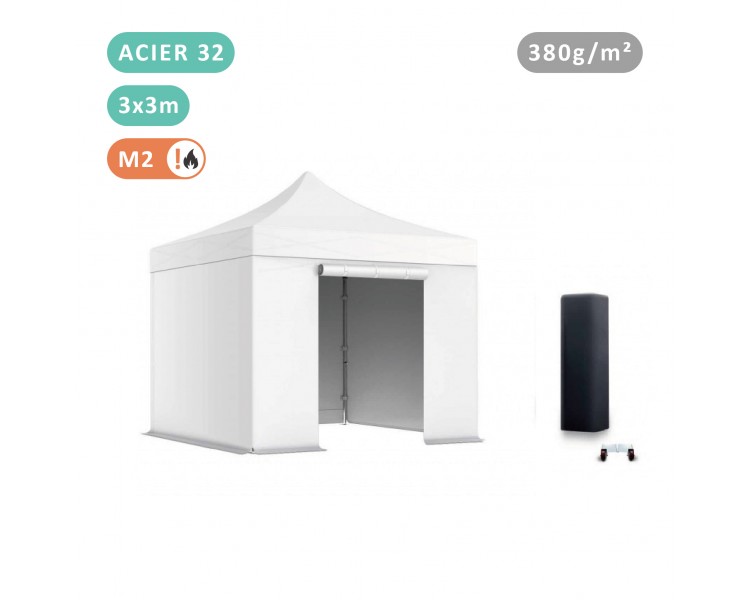 Pack Tente pliante Acier 32mm bâche 380g/m²