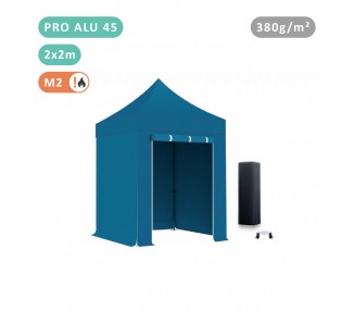 PACK FOLDING TENT IN ALU SEMI-PRO 45MM STRUCTURE WITH TARPAULIN 380G/M² ( 3 WALLS+ 1 DOOR)