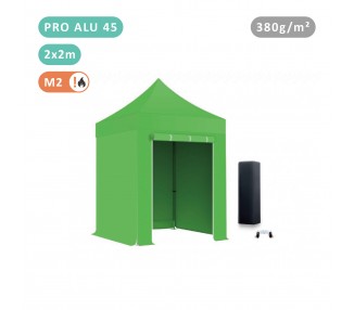 PACK FOLDING TENT IN ALU SEMI-PRO 45MM STRUCTURE WITH TARPAULIN 380G/M² ( 3 WALLS+ 1 DOOR)