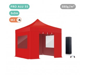 Pack Fenêtres Tente pliante Alu 55mm Bâche 380g/m²