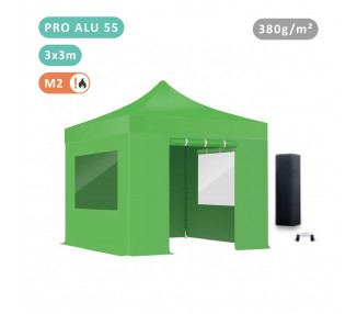 Pack Fenêtres rideaux Tente pliante Pro Alu 55mm toit 380g/m²