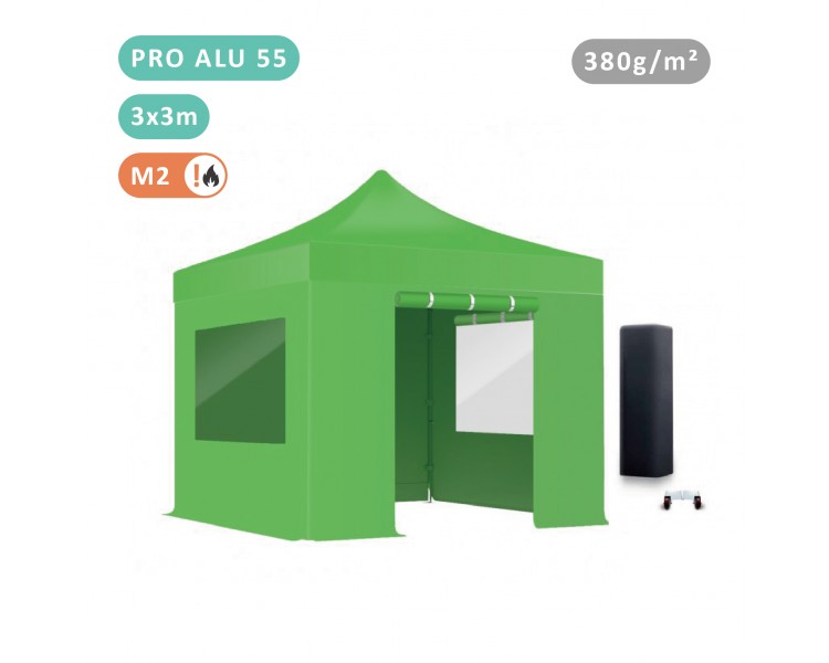 Pack Fenêtres Tente pliante Alu 55mm Bâche 380g/m²