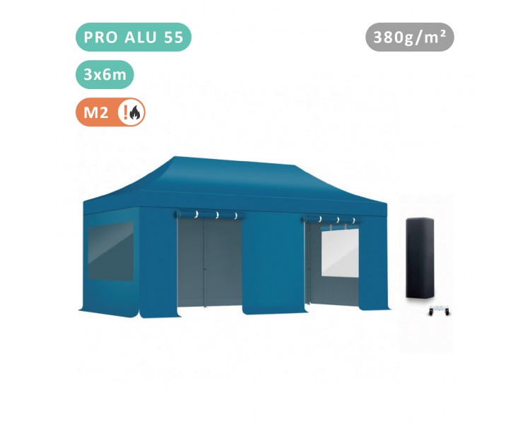 Pack Fenêtres rideaux Tente pliante Pro Alu 55mm toit 380g/m²