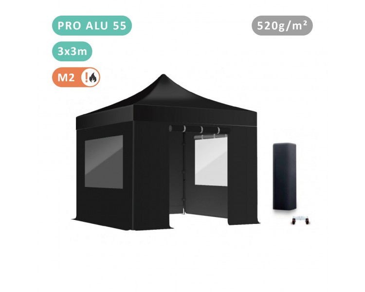 Pack Fenêtres Tente pliante Alu 55mm bâche 520g/m²