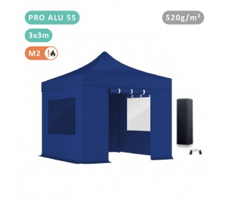 Pack Fenêtres rideaux Tente pliante Pro Alu 55mm toit 520g/m²