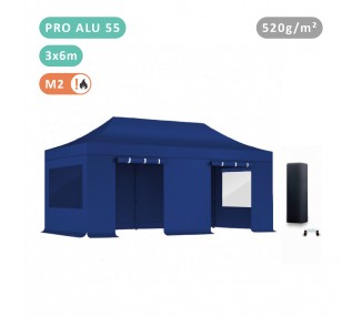 Pack Fenêtres rideaux Tente pliante Pro Alu 55mm toit 520g/m²