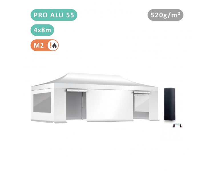 Pack Fenêtres Tente pliante Alu 55mm bâche 520g/m²
