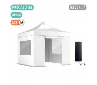Pack Fenêtres rideaux Tente pliante Pro Alu 55mm toit 520g/m²