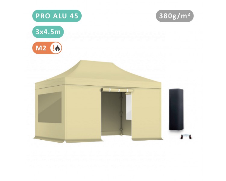 Pack Fenêtres Tente pliante  Alu 45mm bâche 380g/m²