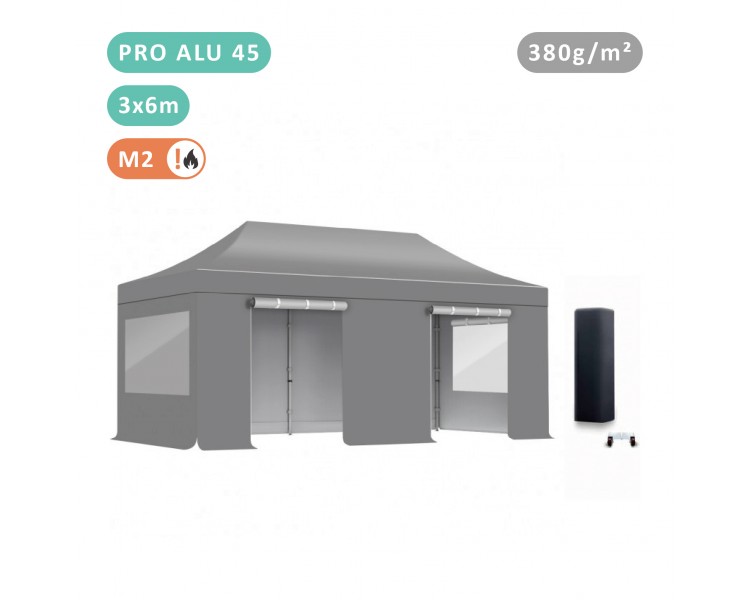 Pack Fenêtres Tente pliante  Alu 45mm bâche 380g/m²