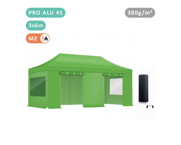 Pack Fenêtres Tente pliante  Alu 45mm bâche 380g/m²