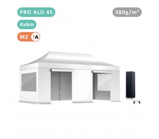 Pack Fenêtres Tente pliante  Alu 45mm bâche 380g/m²