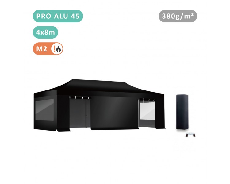 Pack Fenêtres Tente pliante  Alu 45mm bâche 380g/m²