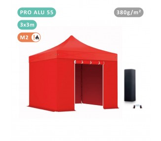 PACK FOLDING TENT IN ALU PRO 55MM STRUCTURE WITH TARPAULIN 380G/M² ( 3 WALLS+ 1 DOOR)