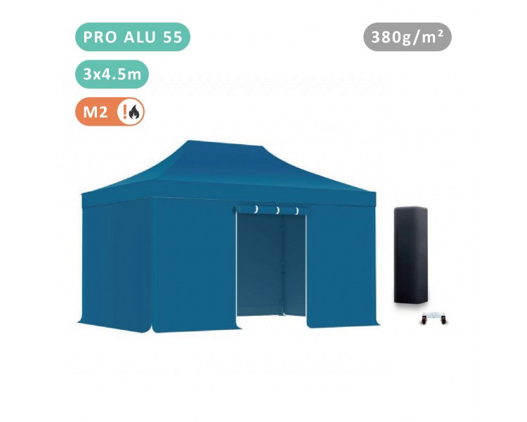 PACK FOLDING TENT IN ALU PRO 55MM STRUCTURE WITH TARPAULIN 380G/M² ( 3 WALLS+ 1 DOOR)