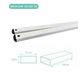 Compas (2 croisillons) pour tente acier 30mm