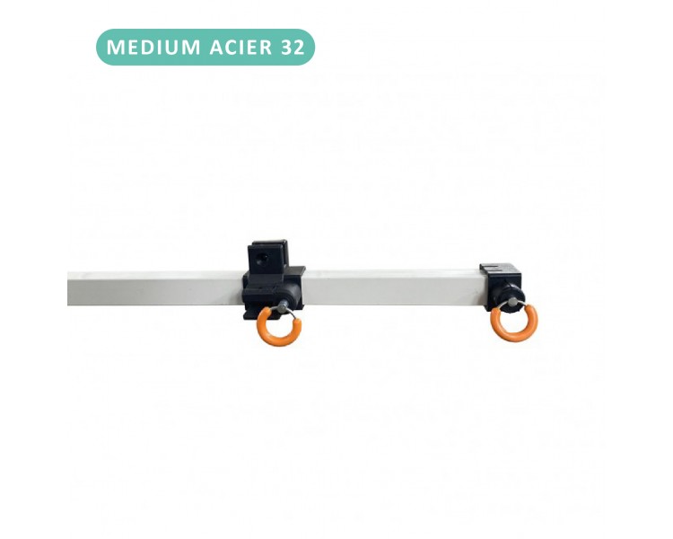 Pied supérieur d'angle pour tente acier 30mm (bagues de réglage comprises)