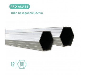 Pied supérieur d'angle pour tente alu 50/55mm (bagues de réglage comprises)