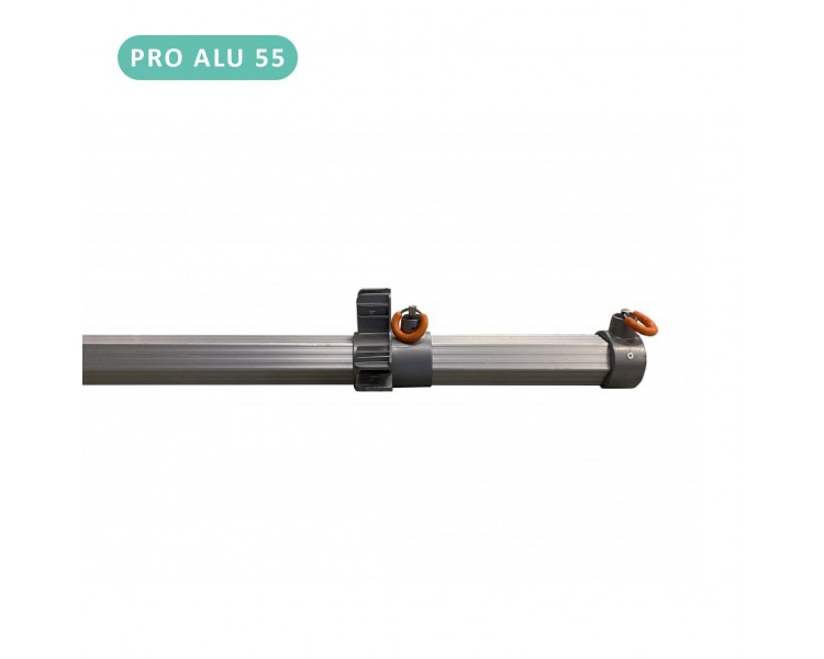 Pied supérieur d'angle pour tente alu 50/55mm (bagues de réglage comprises)