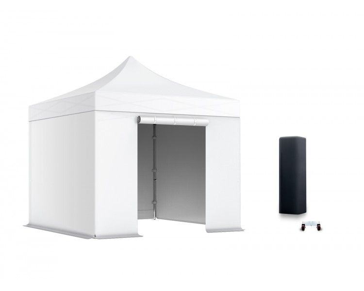 Pack Tente pliante Pro Alu 55mm toit 300g/m² avec 3 bâches pleines + 1 porte
