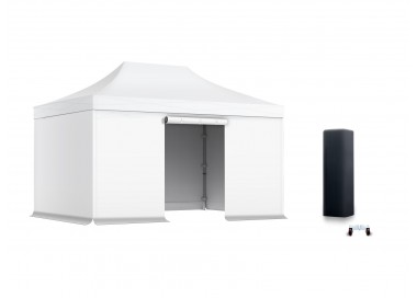 Pack Tente pliante Pro+ Alu 55mm toit 520g/m² avec 3 bâches pleines + 1 porte
