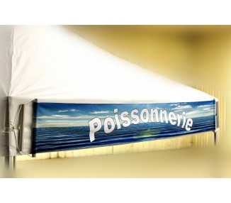 Bandeau amovible imprimé, banderole publicitaire 520g/m² pour toit PVC