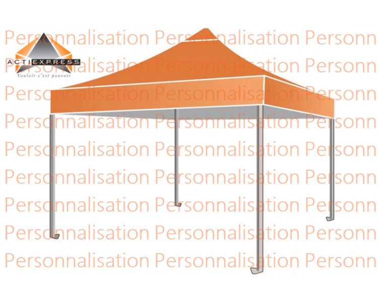 Tente avec Toit 100% imprimé toit 230g/m² 4 faces + 4 bandeaux
