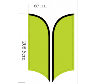 PERSONALIZED FEATHER BANNER / FLAGS SIZE S 2,1m